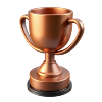cute 3d illsutration of bronze trophy, back to school theme png
