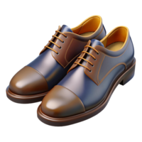 cute 3d illsutration of oxford leather shoes, back to school theme png
