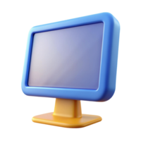 cute 3d illsutration of computer screen, back to school theme png