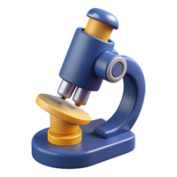 cute 3d illsutration of microscope, back to school theme png