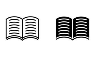 set of opened book icon vector