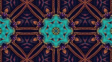 Abstract kaleidescope pattern animation background video