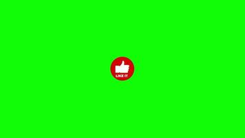 Like Button Icon in Green Screen. Animated Like Button in Chroma Key. video
