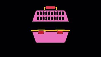 Pet Carrier animated motion graphic with alpha channel. video
