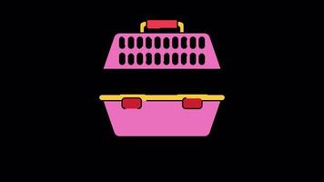 Haustier Träger animiert Bewegung Grafik mit Alpha Kanal. video