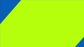 Blue animated transition cartoon with green background video