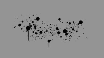 Grunge Paint Spray Splatter Ink Flow Drip Stain Transparent Alpha Animation Motion Graphic video