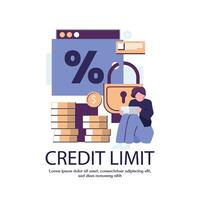 credit limit flat style illustration design vector