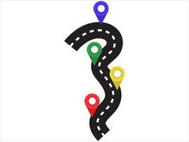 Road Map Trip Route Background vector
