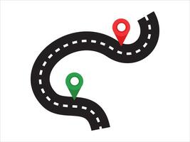 Road Map Journey Route Location vector