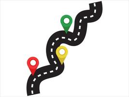 Road Map Journey Route Background vector