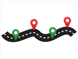 Journey Route Road Map Background vector