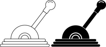 side view lever icon set vector
