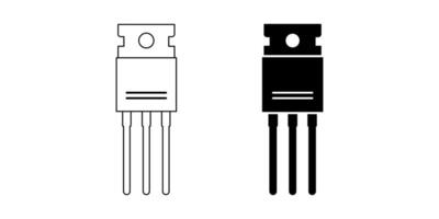 Voltage regulator icon set isolated on white background vector