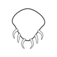 bone necklace for dynamic digital projects and designs. vector