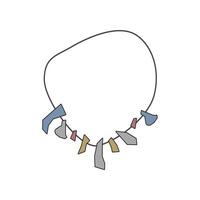 bone necklace for dynamic digital projects and designs. vector