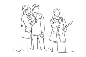 Client and customer concept. Single line draw design. Full length animation illustration. High quality 4k footage. vector