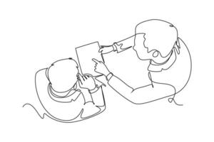 Client and customer concept. Single line draw design. Full length animation illustration. High quality 4k footage. vector