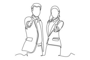 Client and customer concept. Single line draw design. Full length animation illustration. High quality 4k footage. vector