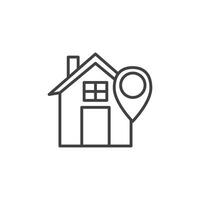 Home location icon vector