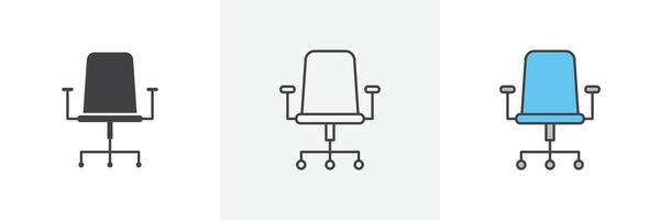 Office chair icon vector