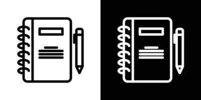 Notebook icon set. vector