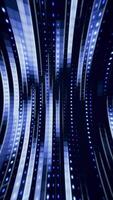 Vertical - blue tech animation with blinking and flashing digital data lights. Network server concept. Full HD and looping technology background. video
