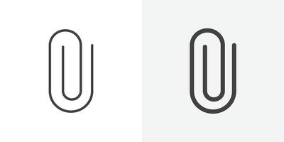 Attachment clip icon vector