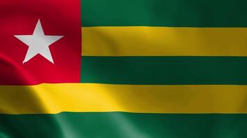 Togo flag in the wind. Detailed fabric texture. video