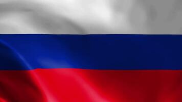 Russian flag fluttering in the wind. Detailed fabric texture. video