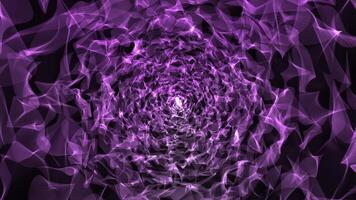 rosado púrpura fractal fuego con transparente lenguas de fuego extensión alrededor en un oscuro antecedentes. resumen protector de pantalla, animación de fumar y plasma. movimiento gráficos , 4k , 60 60 fps video