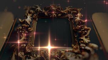 4k Golden 3d Frames Collection Background video