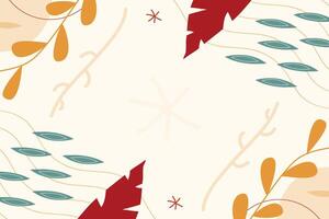 Simple Summer Leaf Autumn Leaf Element Background Template vector