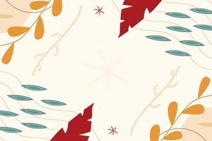 Simple Summer Leaf Autumn Leaf Element Background Template vector