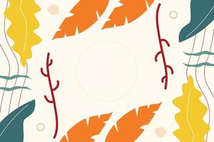 Simple Summer Leaf Autumn Leaf Element Background Template vector