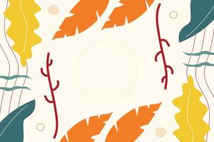 Simple Summer Leaf Autumn Leaf Element Background Template vector