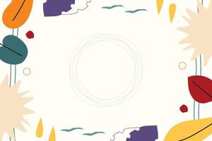 Simple Summer Leaf Autumn Leaf Element Background Template vector