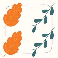 Simple Summer Leaf Autumn Leaf Element Background Template vector