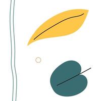 Simple Summer Leaf Autumn Leaf Element vector