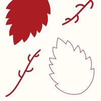 Simple Summer Leaf Autumn Leaf Element Background Template vector