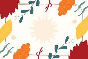 Simple Summer Leaf Autumn Leaf Element Background Template vector