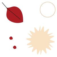 Simple Summer Leaf Autumn Leaf Element Background Template vector