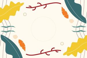 Simple Summer Leaf Autumn Leaf Element Background Template vector