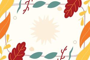 Simple Summer Leaf Autumn Leaf Element Background Template vector