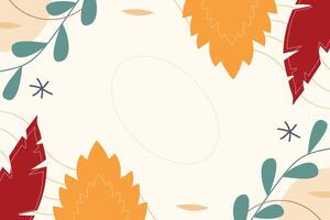 Simple Summer Leaf Autumn Leaf Element Background Template vector