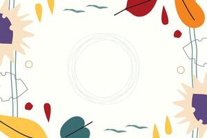 Simple Summer Leaf Autumn Leaf Element Background Template vector