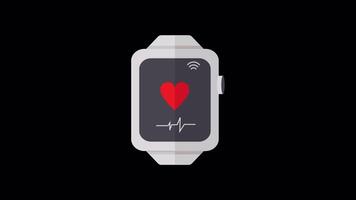 Animated Smartwatch With Alpha video