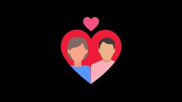 Animated Couple icon video