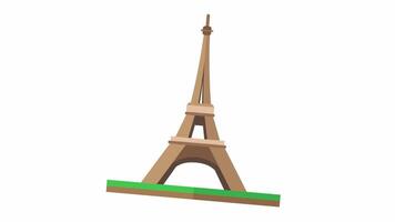 Animé Eiffel la tour avec alpha video