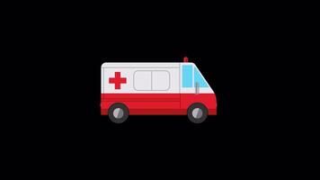 Animated Ambulance Alpha icon video